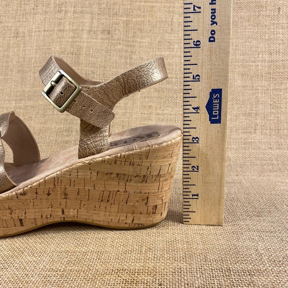 Kork Ease leather sandals wedges platform heels gold size 10 - Picture 4 of 11
